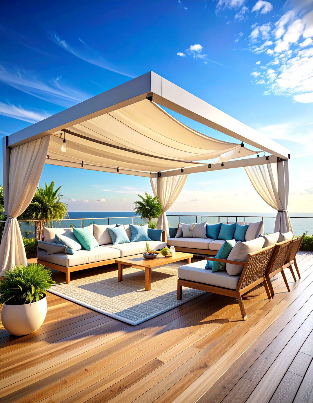 Cedar Pergola Partially Covered Deck Theme - 20 Partially Covered Deck Ideas