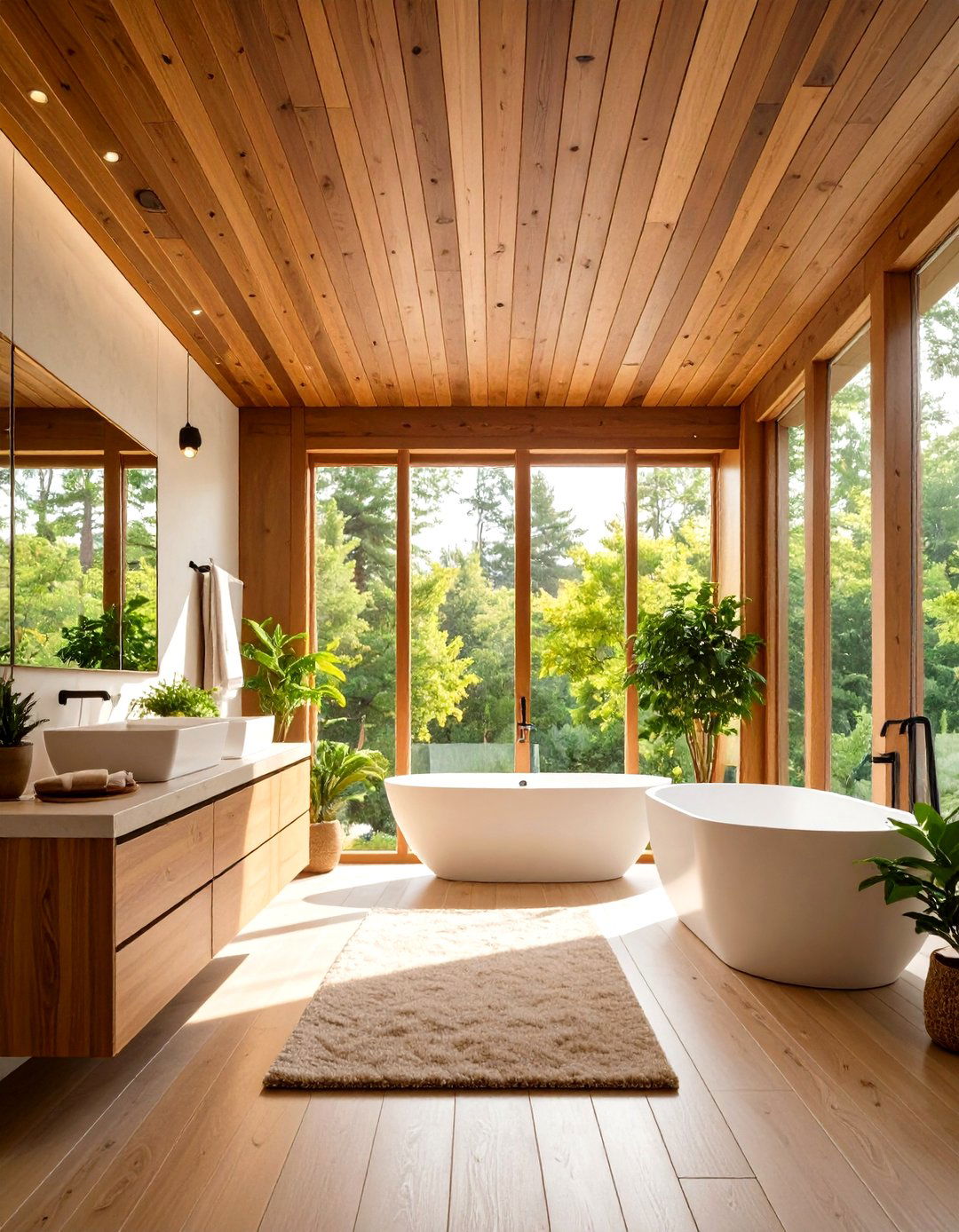 Cedar Wood Slat Ceiling for Aromatic Natural Beauty - 20 Wood Slat Ceiling Ideas