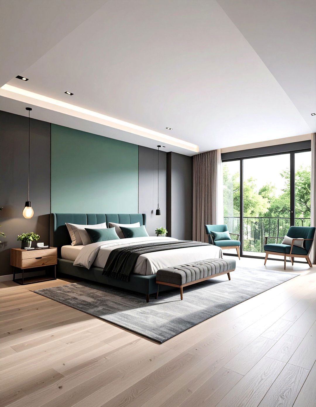 Ceiling Carryover - 20 Two Tone Wall Paint Ideas