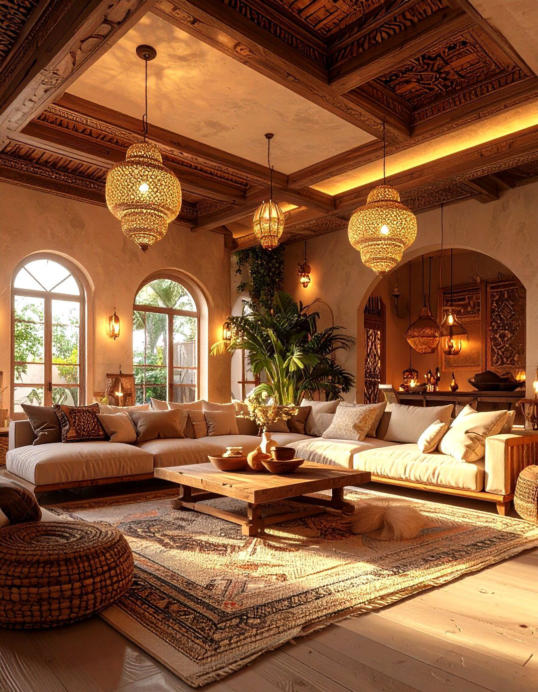 Ceiling Cloak for Cocooning - 20 Dulux Egyptian Cotton Living Room Ideas