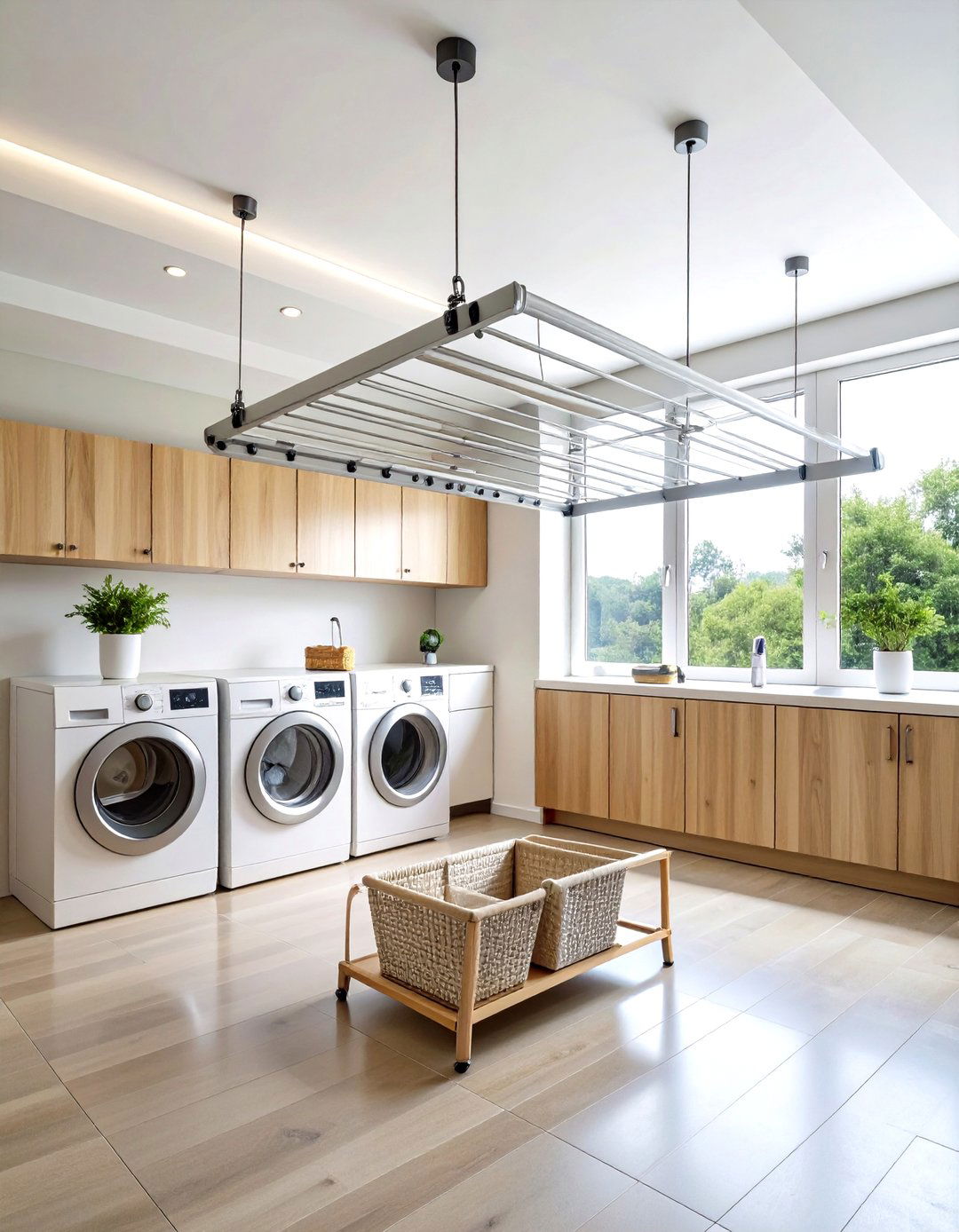 Ceiling Mounted Laundry Room Drying Rack Pulley System - 20 Laundry Room Drying Rack Ideas