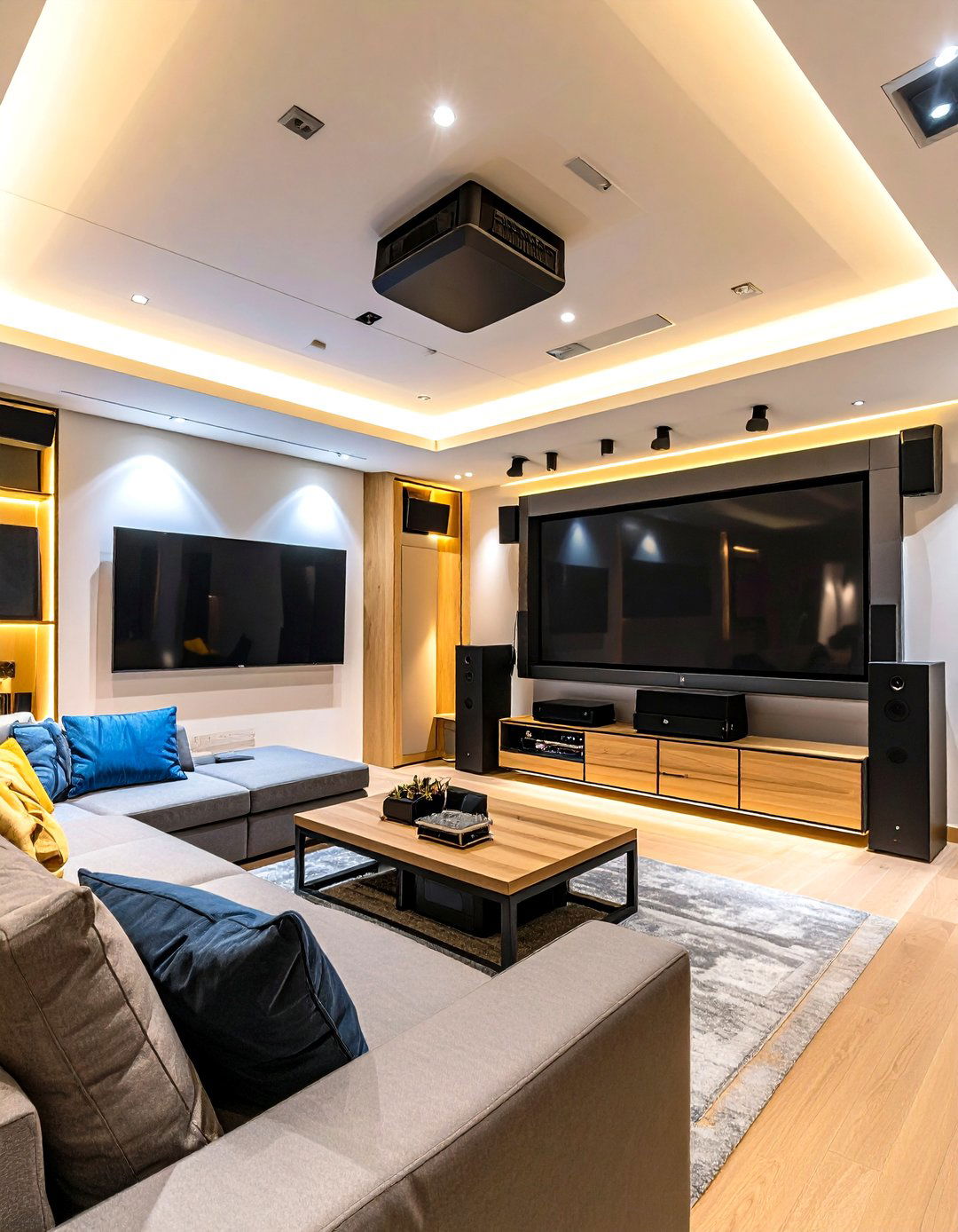 Ceiling Mounted Projectors or Speakers - 20 Small Media Room Ideas