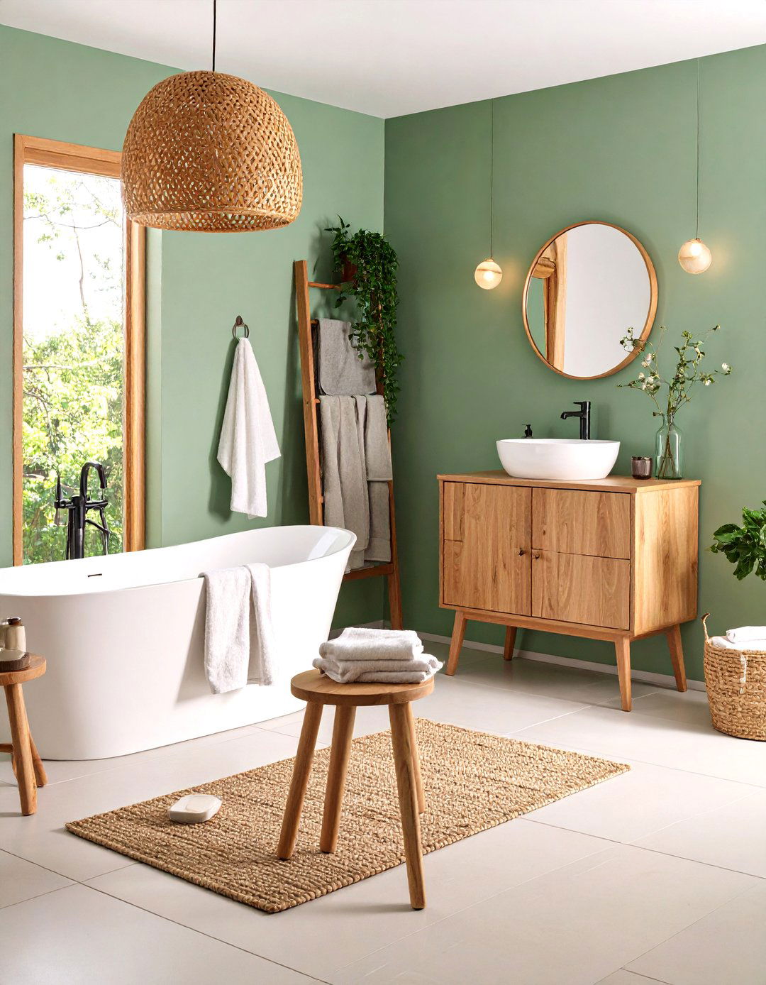 Celadon Green Tile Bathroom Scandinavian Minimalism - 20 Green Tile Bathroom Ideas