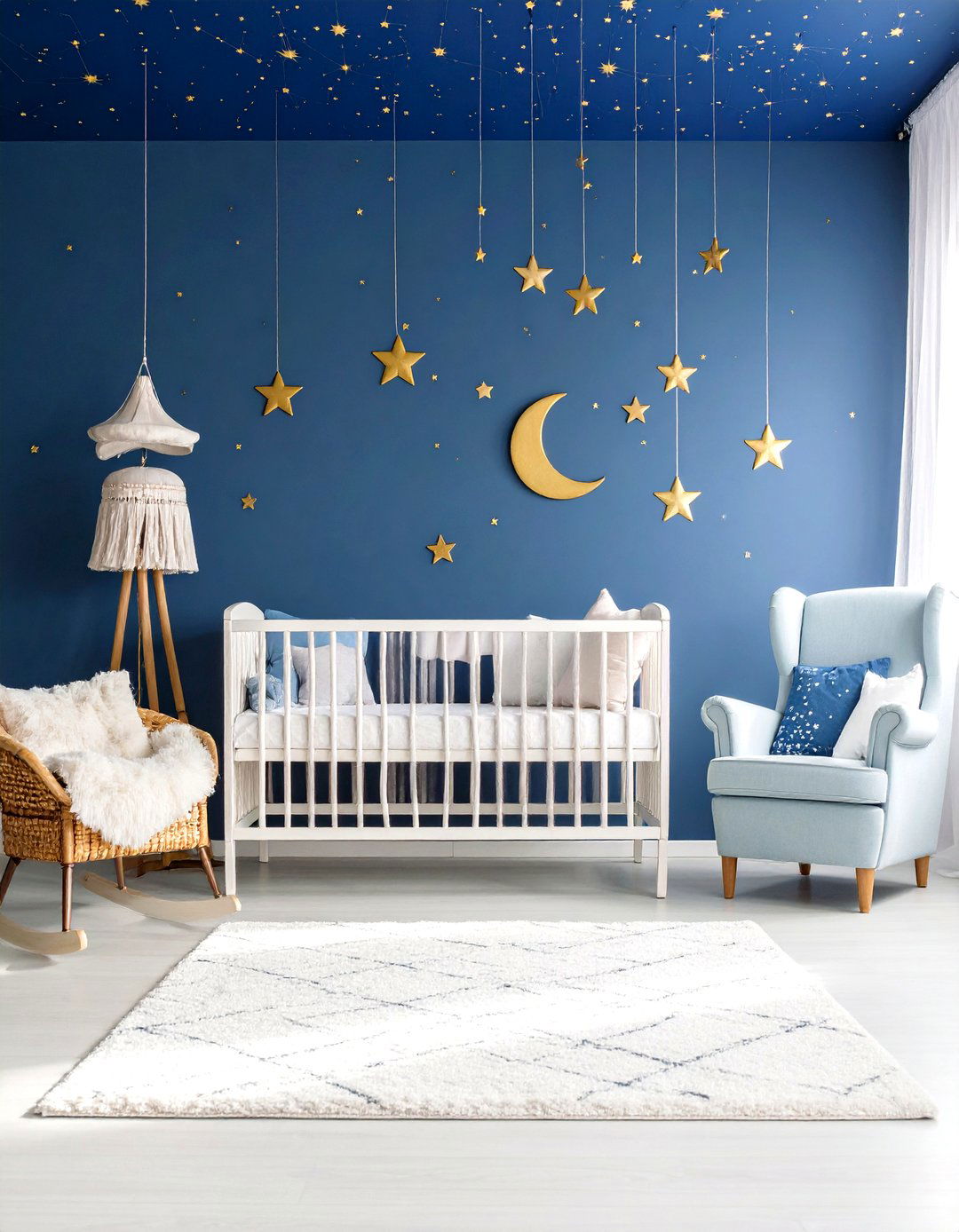 Celestial Princess Nursery with Stars and Moons - 20 Princess Nursery Ideas