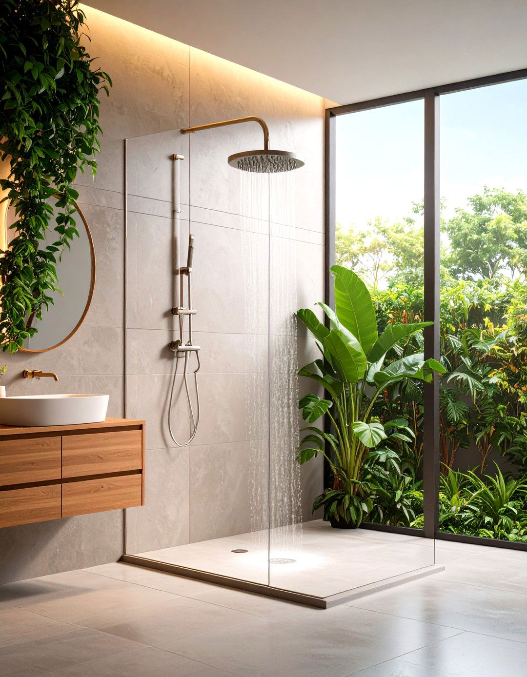 Cement Render Microcement - 20 Shower Surround Ideas