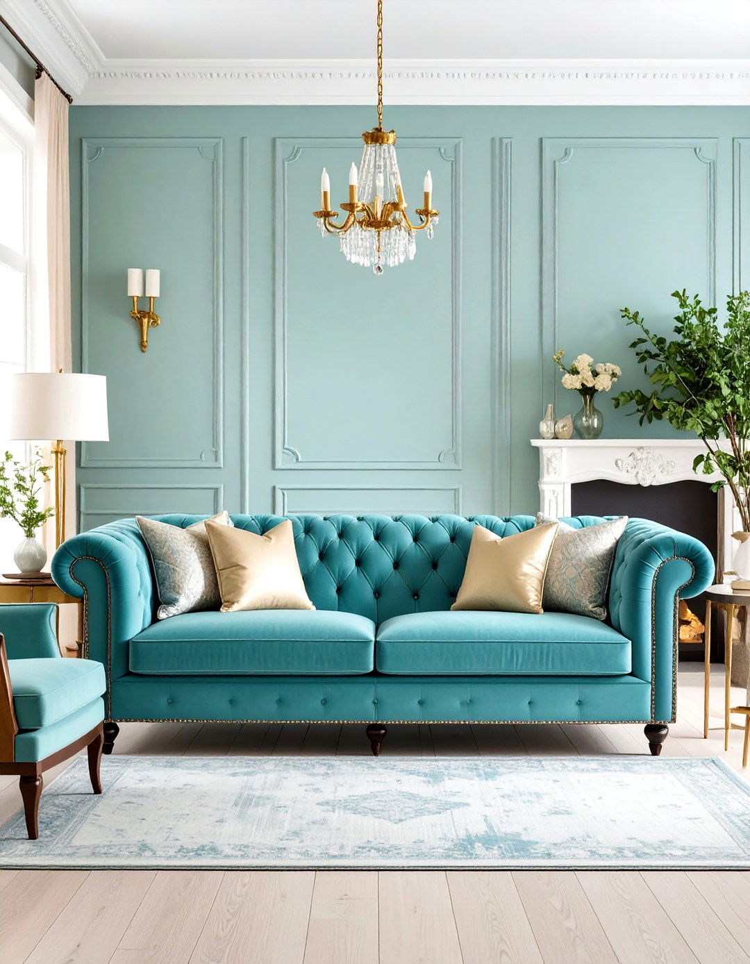 Center a Statement Vintage Sofa - 20 Vintage Living Room Ideas