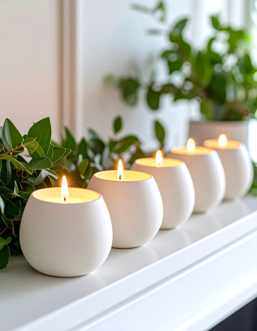 Ceramic Egg Votives - 20 Spring Mantel Decor Ideas