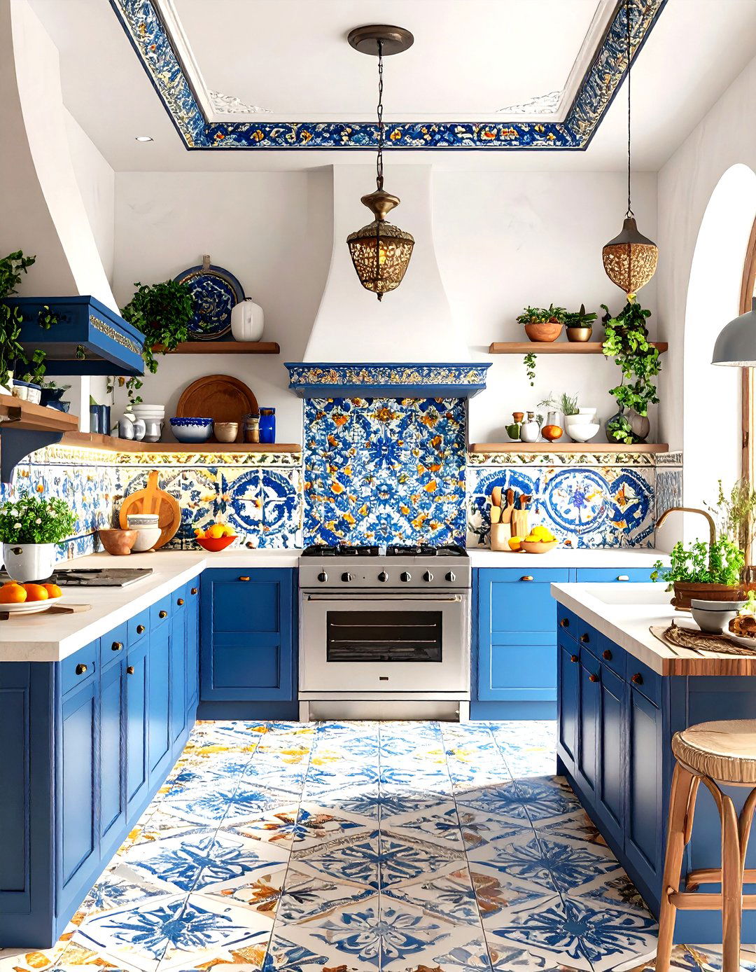 Ceramic Tile Focused Mediterranean Interior Design - 20 Mediterranean Interior Design Ideas