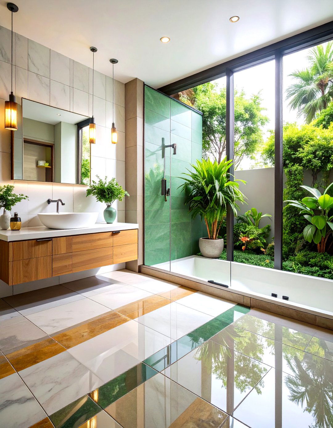 Ceramic and Porcelain Tile - 20 Small Bathroom Flooring Ideas