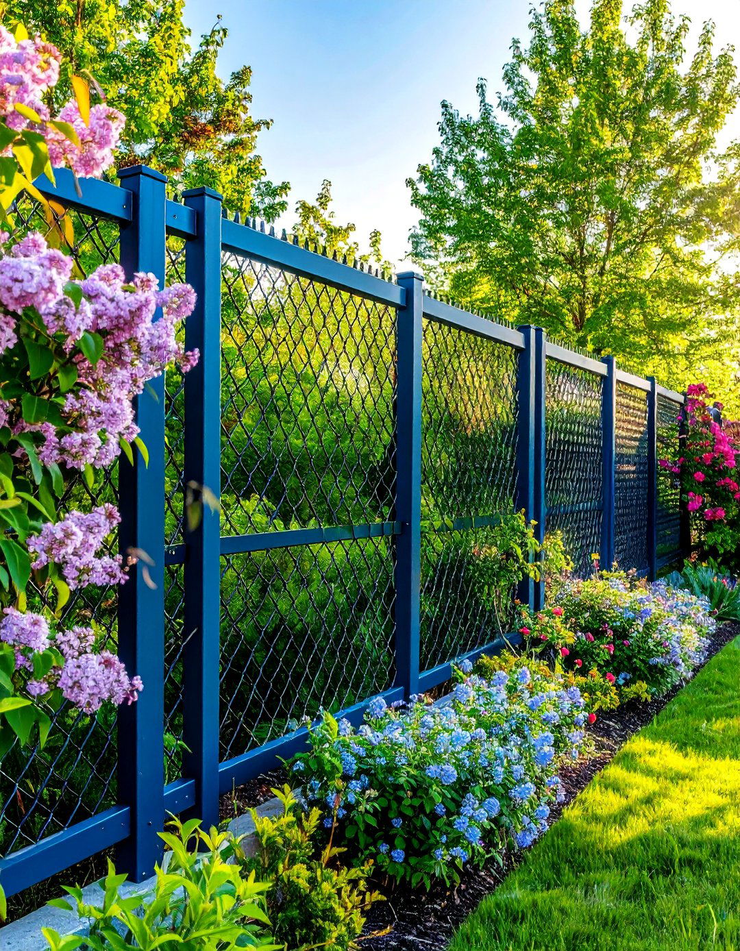 Chain Link Fence with Privacy Slats Ideas - 20 Cheap Privacy Fence Ideas