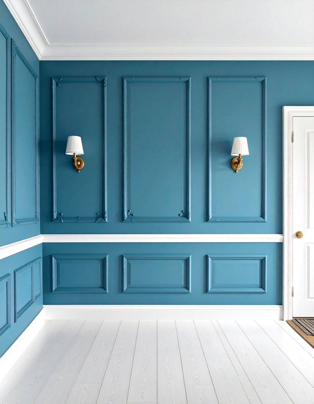 Chair Rail with Classic Wainscoting - 20 Chair Rail Ideas