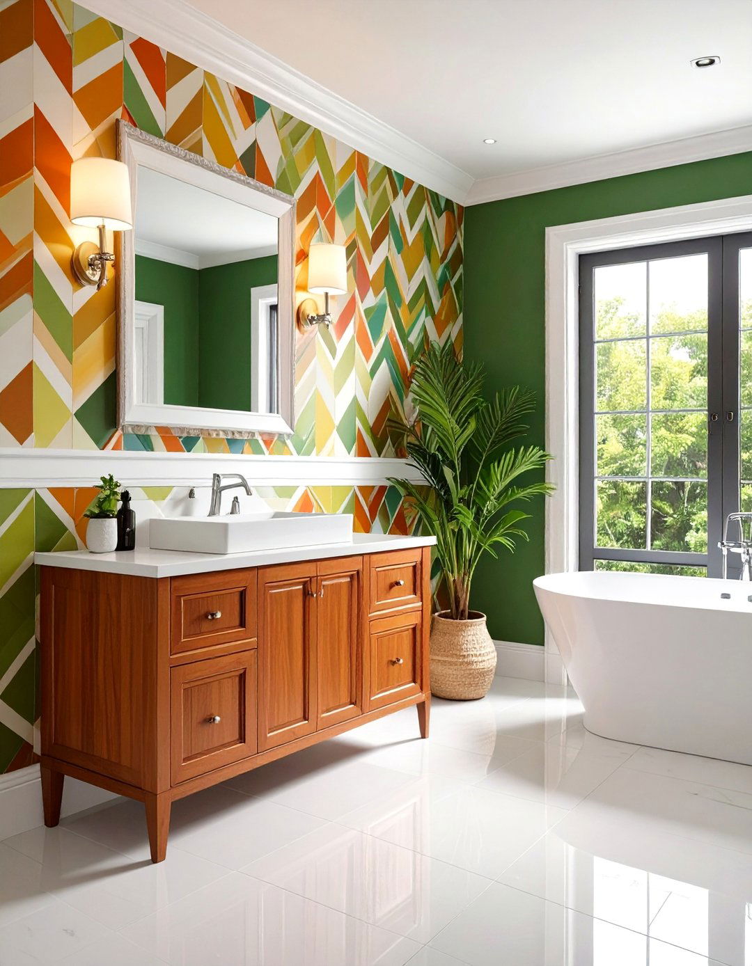 Chair Rail with Wallpaper Below - 20 Chair Rail Ideas