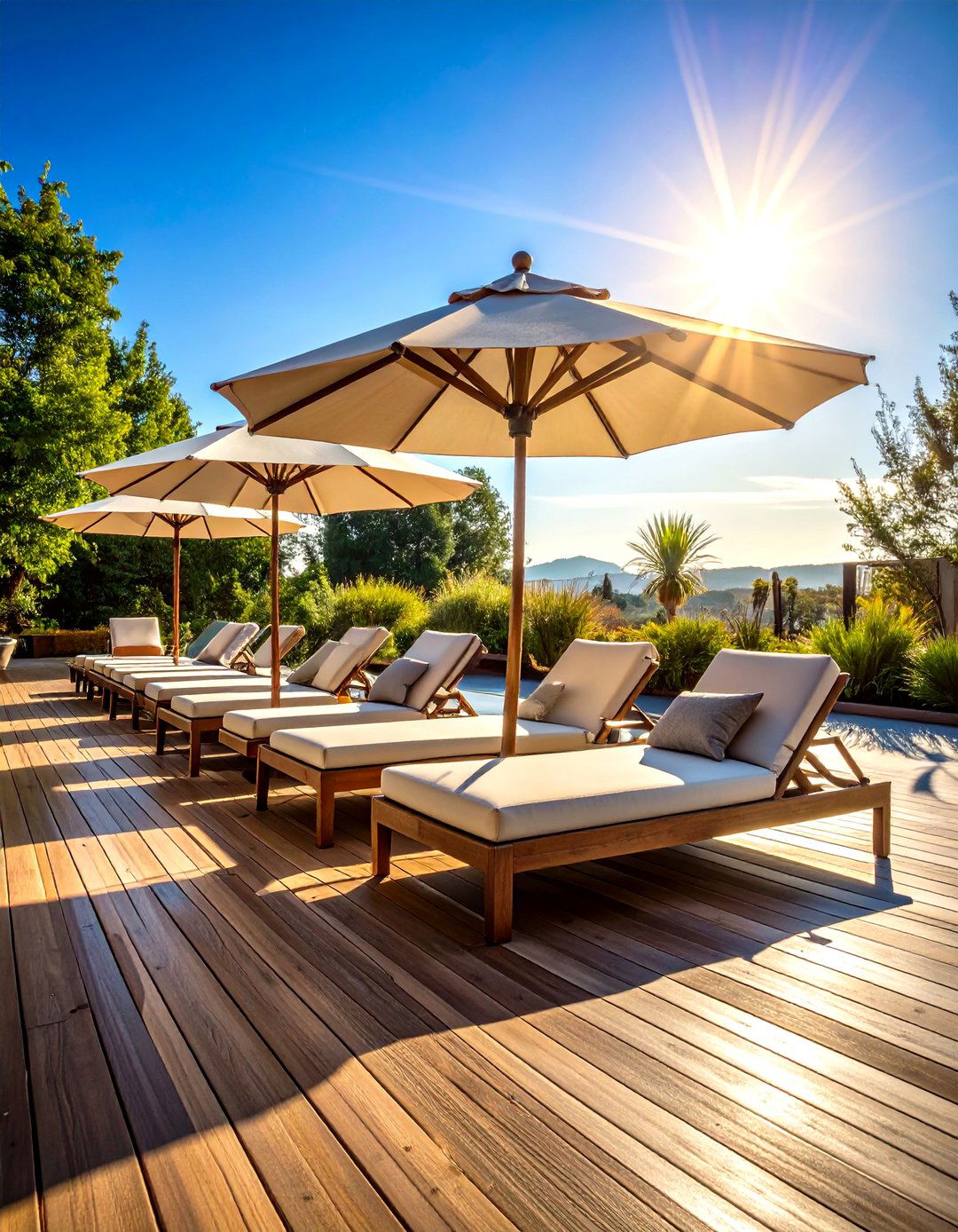 Chaise Lounge Row Deck Seating - 20 Deck Seating Ideas