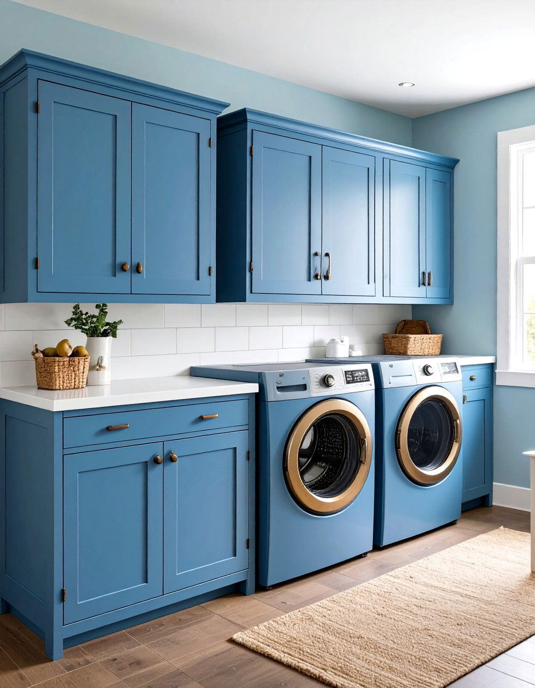 Chalk Paint Cabinet Makeover - 20 Farmhouse Laundry Room Ideas