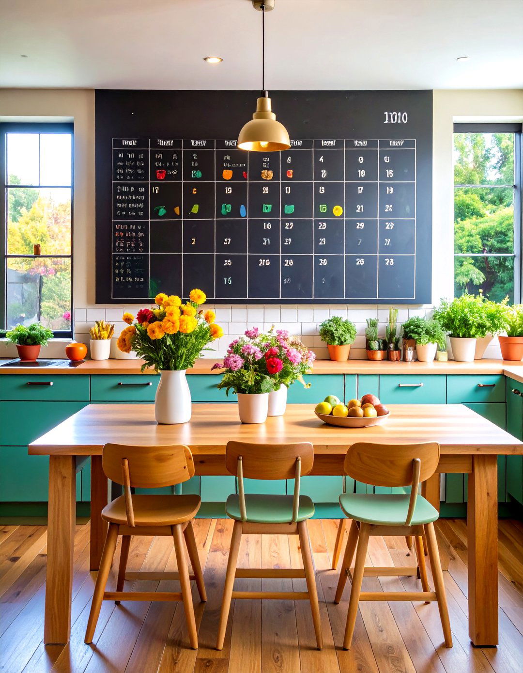 Chalkboard Calendar Wall Planner - 20 Chalkboard Ideas