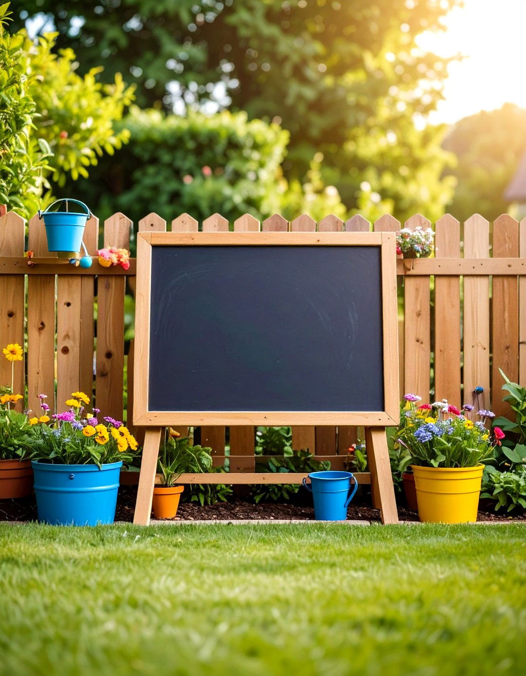 Chalkboard Garden Fence for Outdoor Learning - 20 Chalkboard Ideas