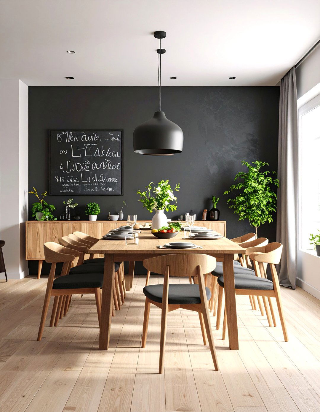 Chalkboard Interactive Accent Wall - 20 Dining Room Accent Wall Ideas