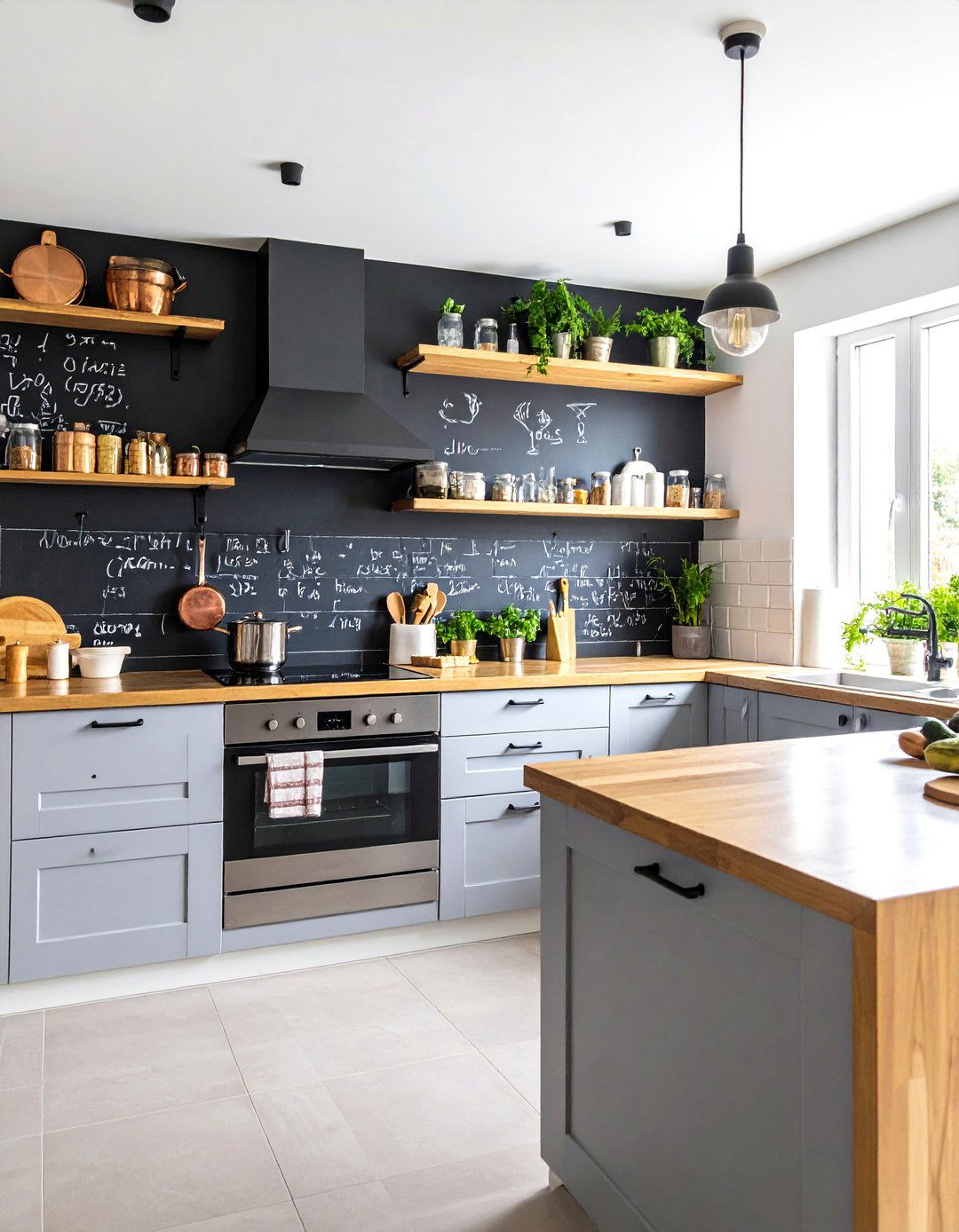 Chalkboard Kitchen Backsplash for Recipe Notes - 20 Chalkboard Ideas