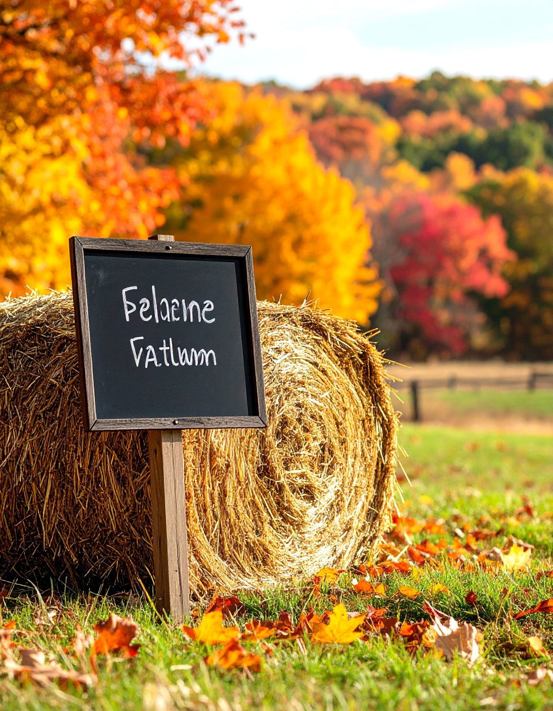 Chalkboard Sign Fall Porch Message Center - 20 Fall Porch Decor Ideas