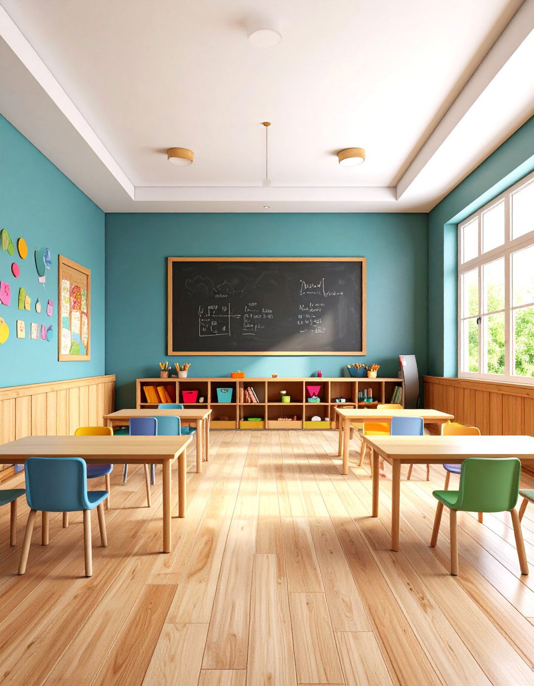 Chalkboard Wall Homeschool Room Feature - 20 Homeschool Room Ideas