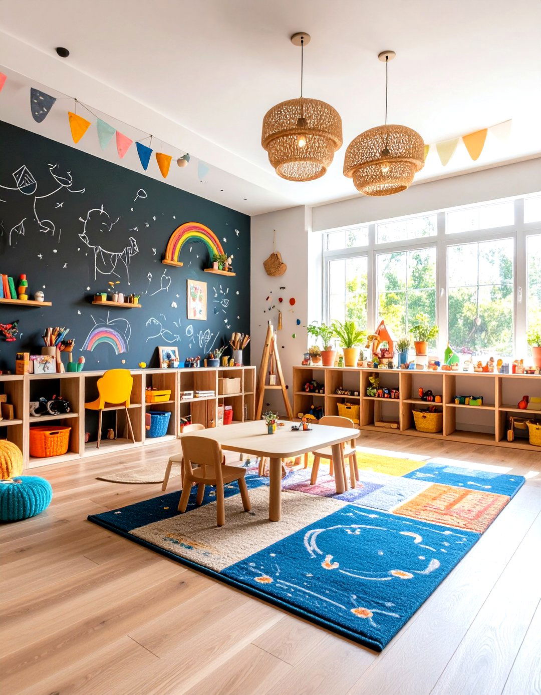 Chalkboard Wall Kids Playroom Creative Station - 20 Chalkboard Wall Ideas