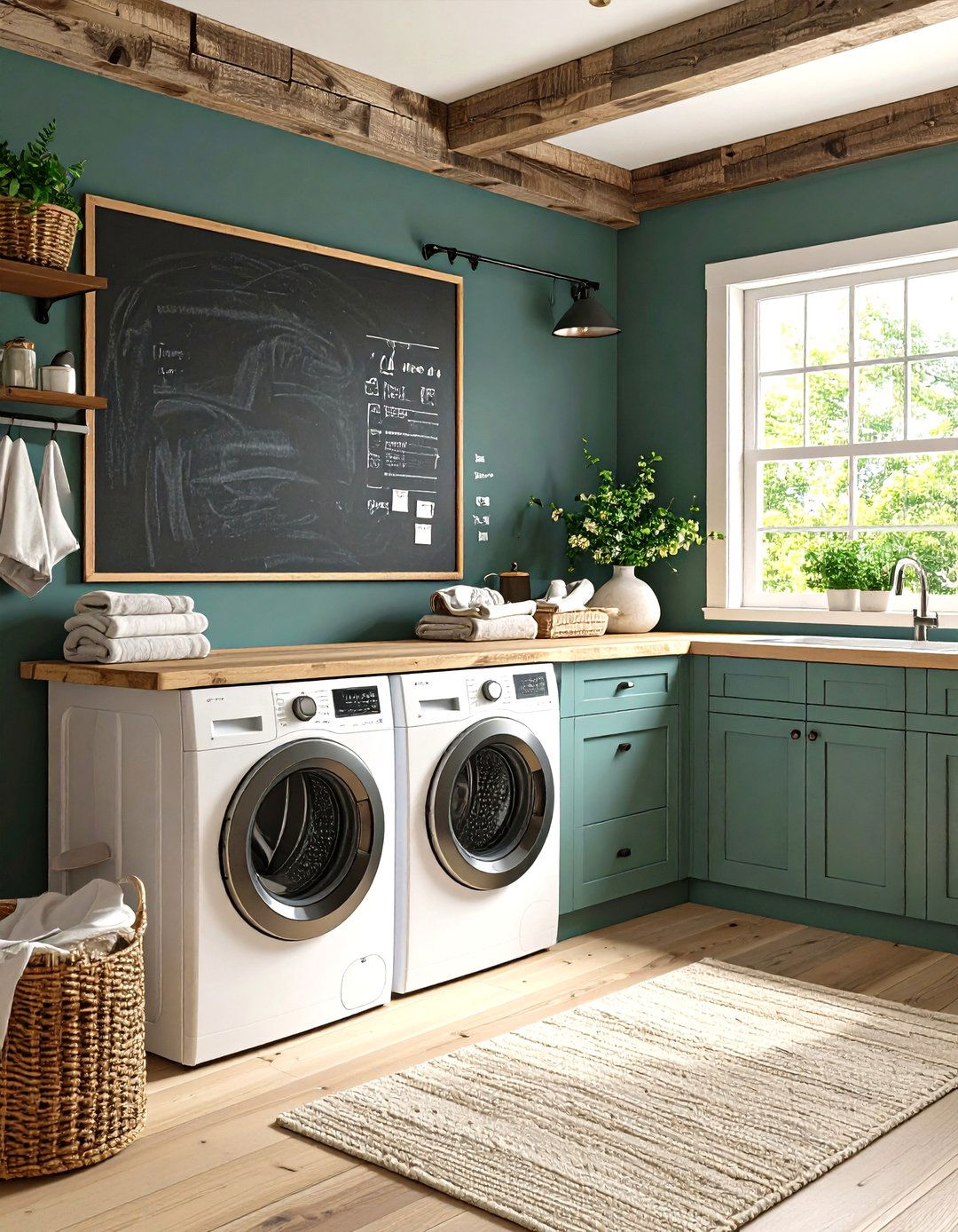 Chalkboard Wall for Rustic Laundry Room Labeling - 20 Rustic Laundry Room Ideas