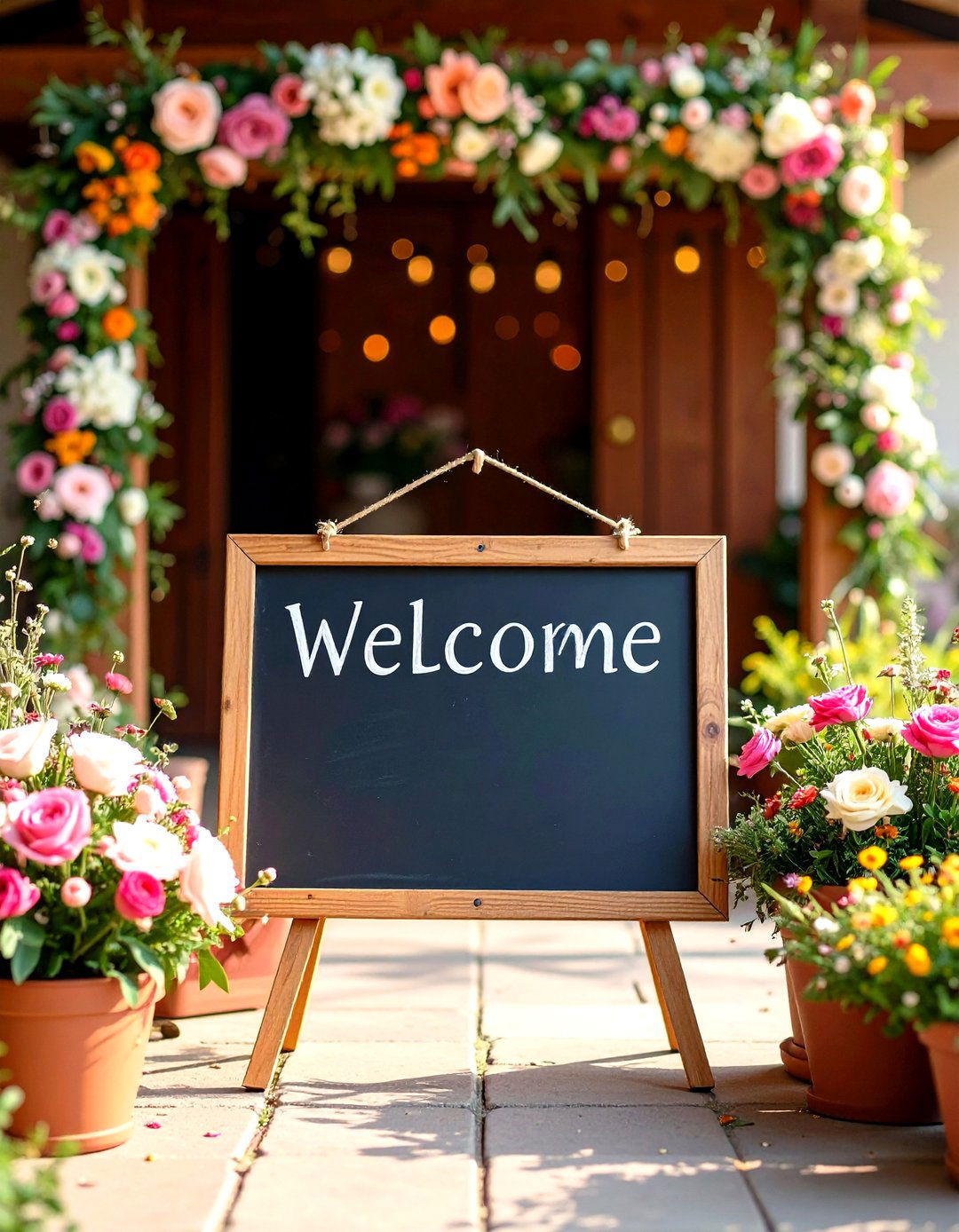Chalkboard Welcome Sign - 20 Spring Wedding Ideas