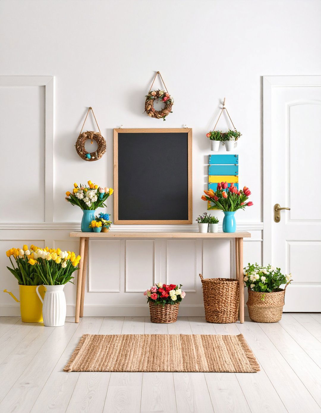 Chalkboard or Message Center Entryway Wall - 20 Entryway Wall Ideas