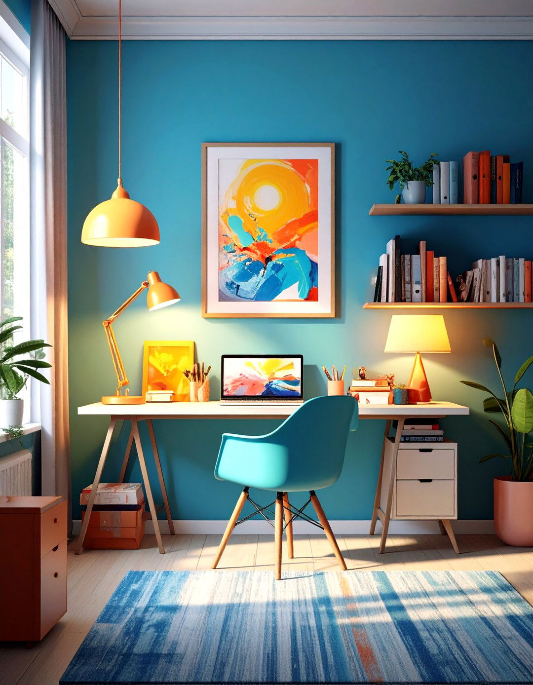 Chandelier Home Office Lighting Statements - 20 Home Office Lighting Ideas