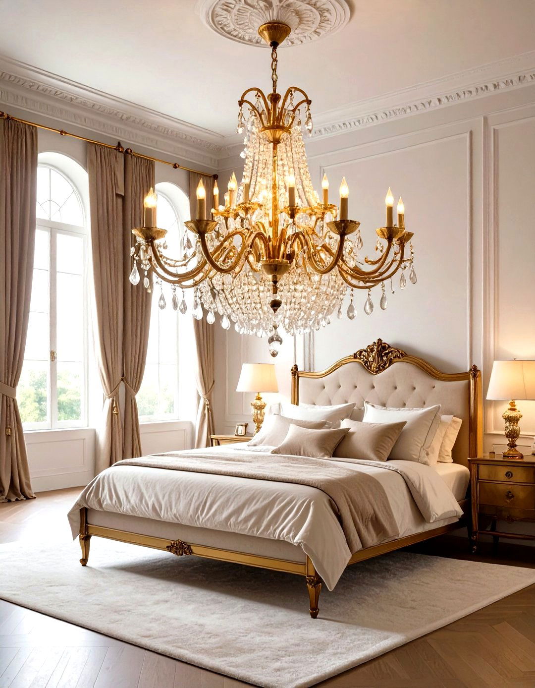 Chandelier - 20 Victorian Bedroom Ideas