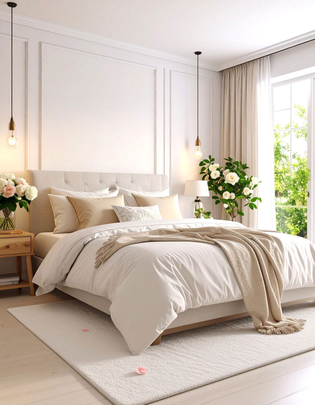 Chanel Bedroom Camellia Floral Accents - 20 Chanel Bedroom Ideas