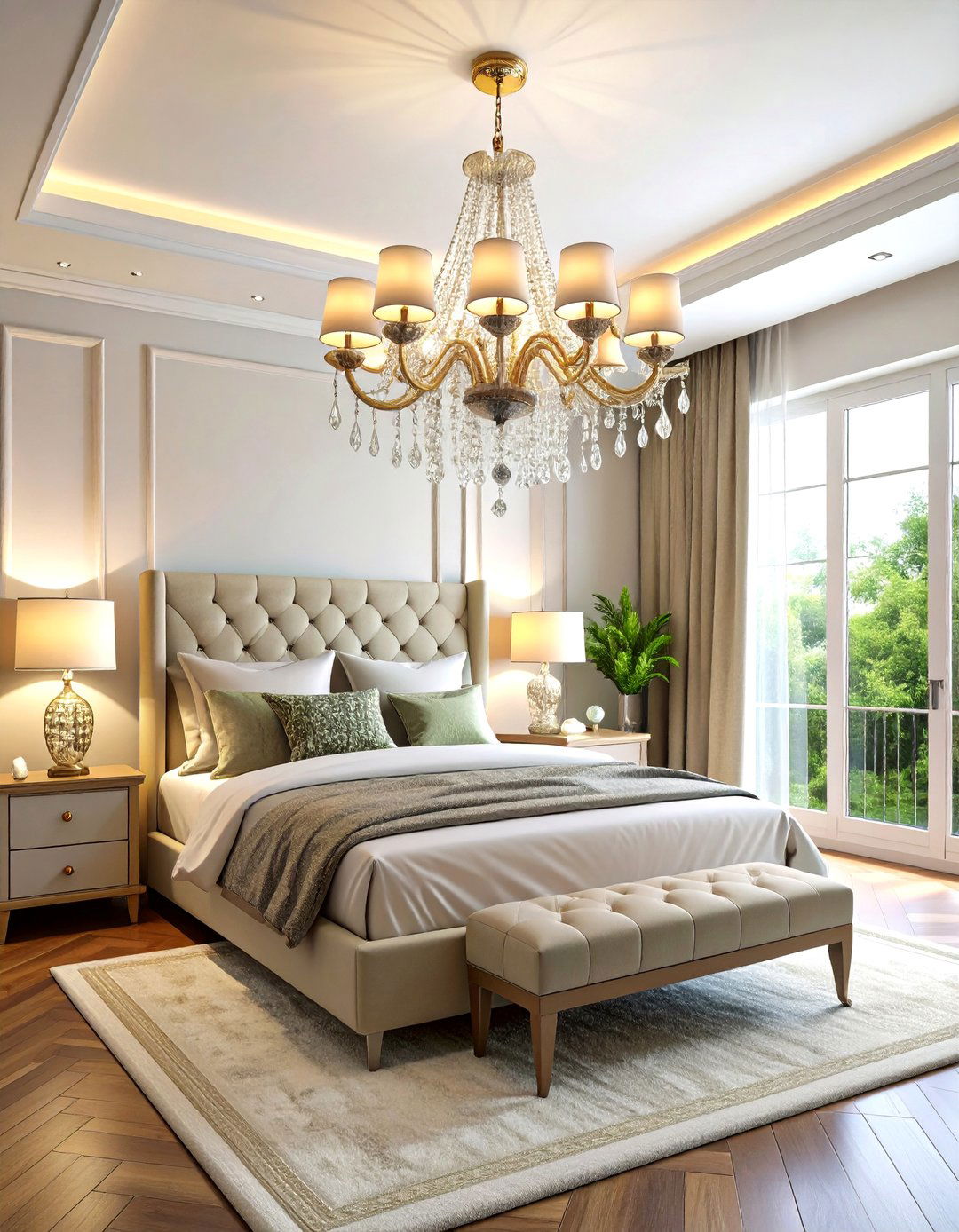 Chanel Bedroom Crystal Chandelier Centerpiece - 20 Chanel Bedroom Ideas