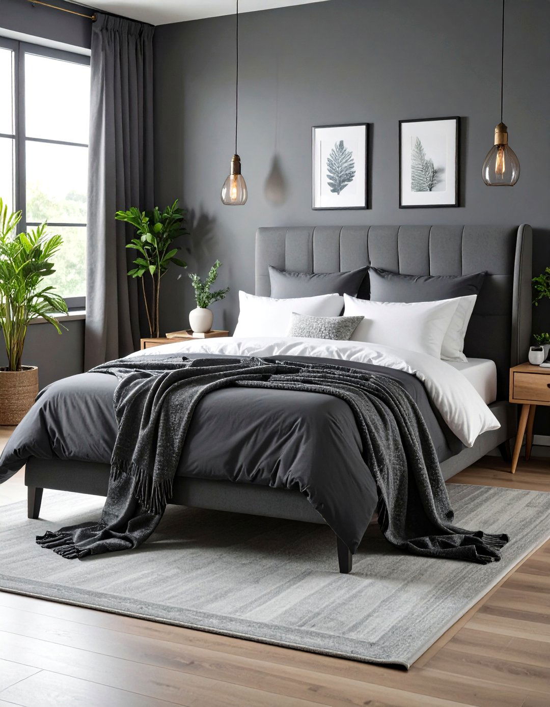 Charcoal Bedroom Bedding for Luxurious Comfort - 20 Charcoal Bedroom Ideas