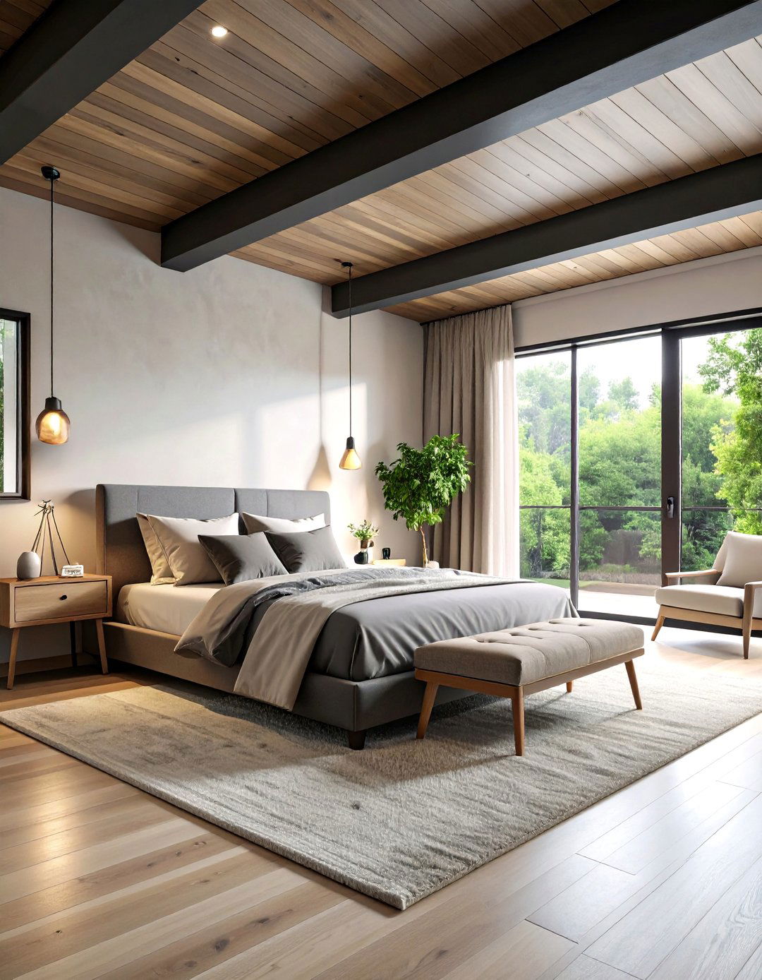 Charcoal Bedroom Ceiling for Intimate Coziness - 20 Charcoal Bedroom Ideas
