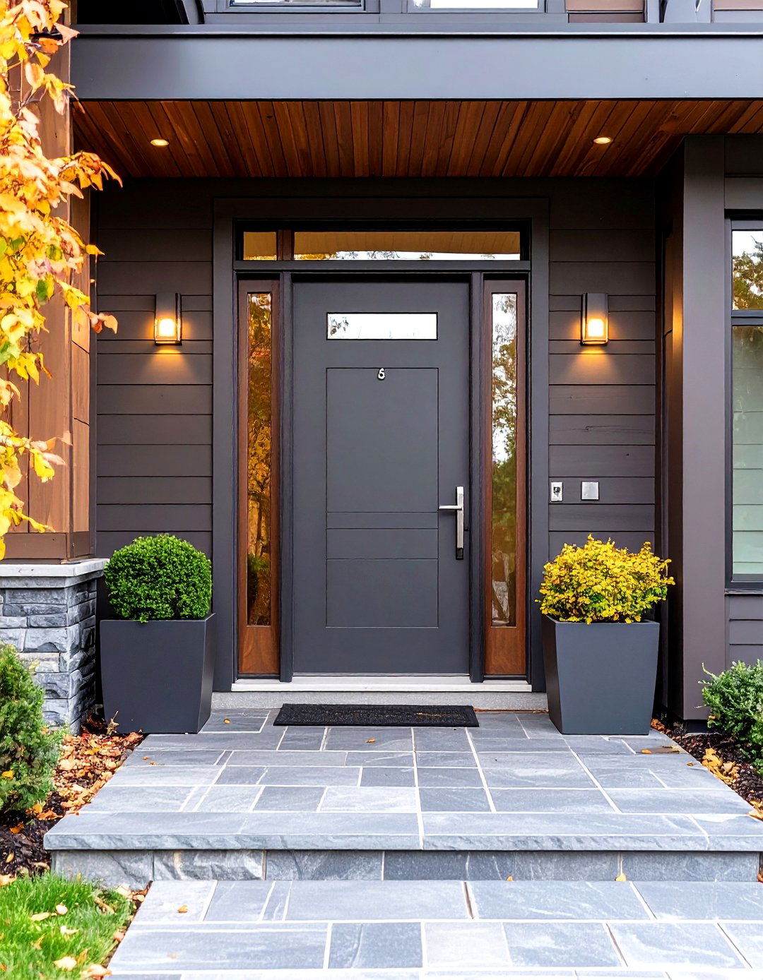 Charcoal Gray Brown House Front Door Color - 20 Brown House Front Door Colors
