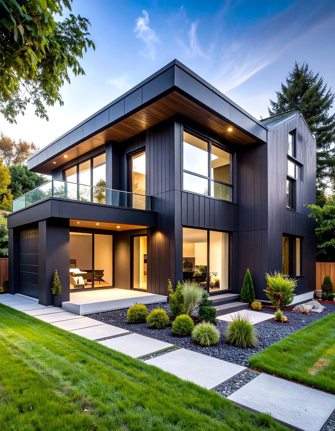 Charcoal Gray Minimalist House Exterior - 20 Minimalist House Exterior Ideas
