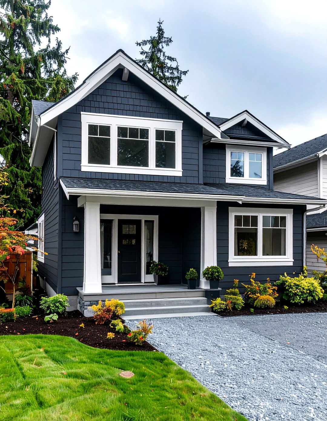 Charcoal Gray and White Modern Small Home Palette - 20 Exterior Color Palettes for Small Homes