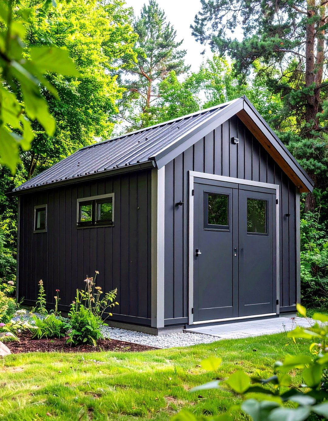 Charcoal Gray - 20 Shed Color Ideas