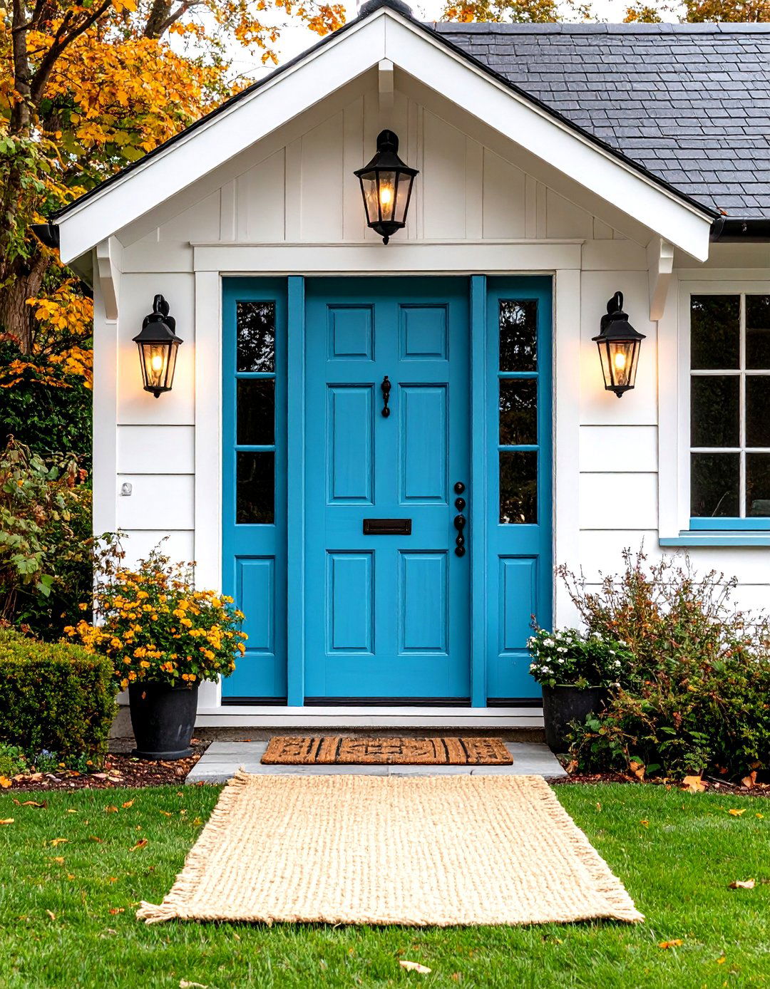 Charming Dutch Turquoise Door for Country Homes - 20 Turquoise Front Door Ideas