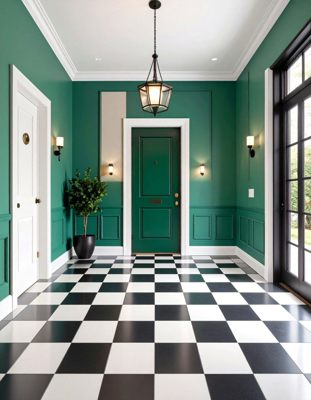 Checkerboard Accent Wall - 20 Wall Painting Ideas of Any Room