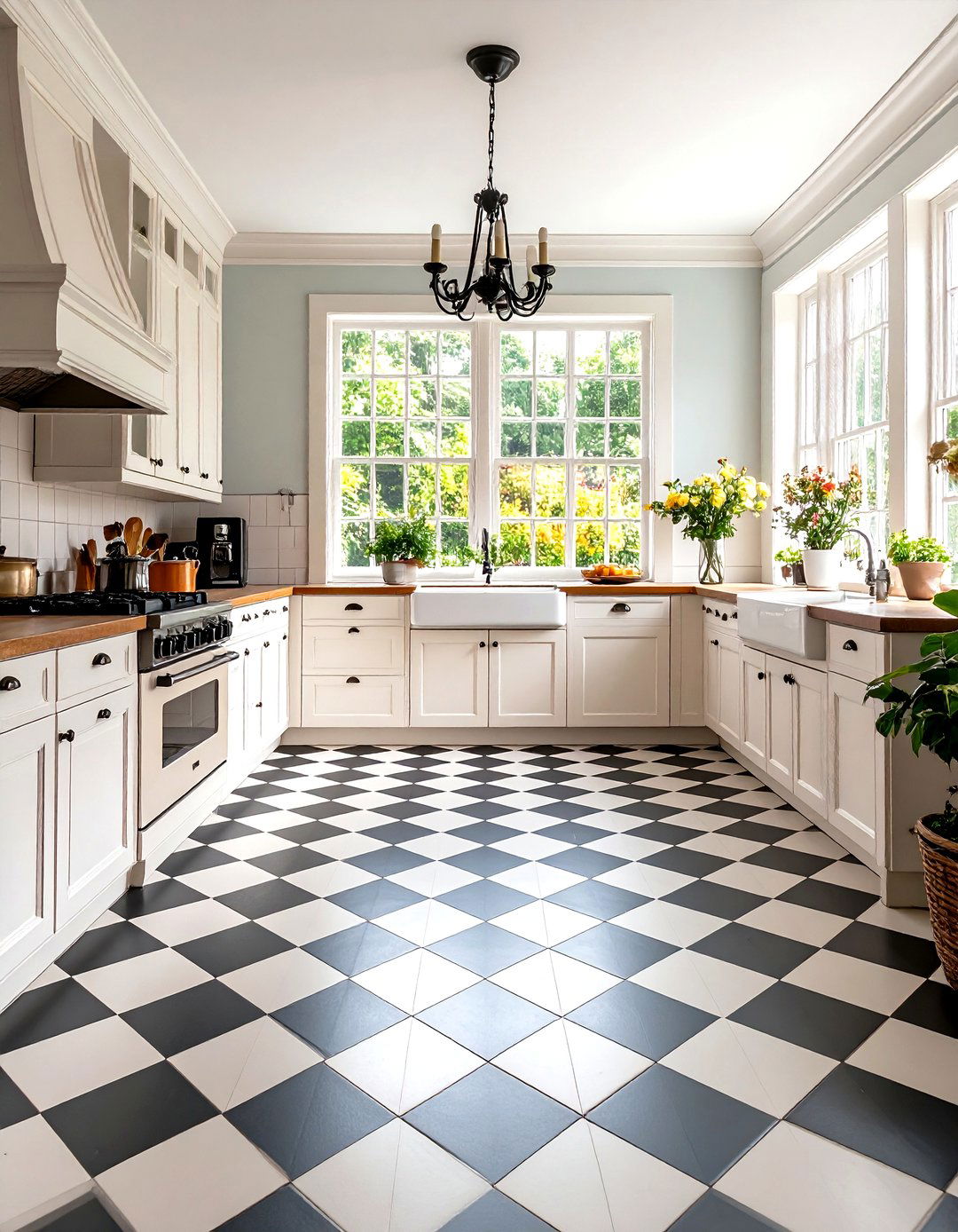 Checkerboard Flooring - 20 Victorian Kitchen Ideas