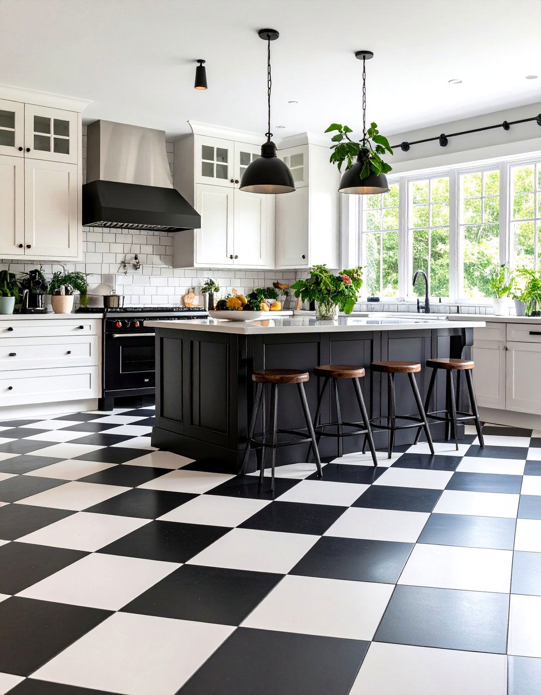 Checkerboard Kitchen Floor Design - 20 Kitchen Floor Ideas