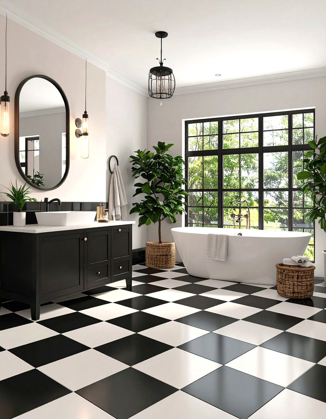 Checkerboard Pattern - 20 Small Bathroom Flooring Ideas