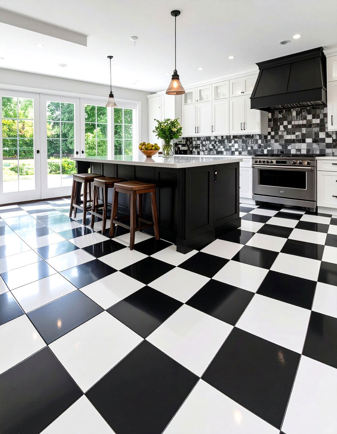Checkered Pattern Epoxy Floor - 20 Epoxy Floor Designs