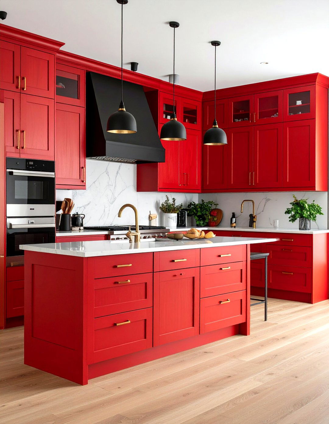 Cherry Wood Cabinet Richness for Traditional Kitchen Elegance - 20 What Color Cabinets Go With Black Appliances