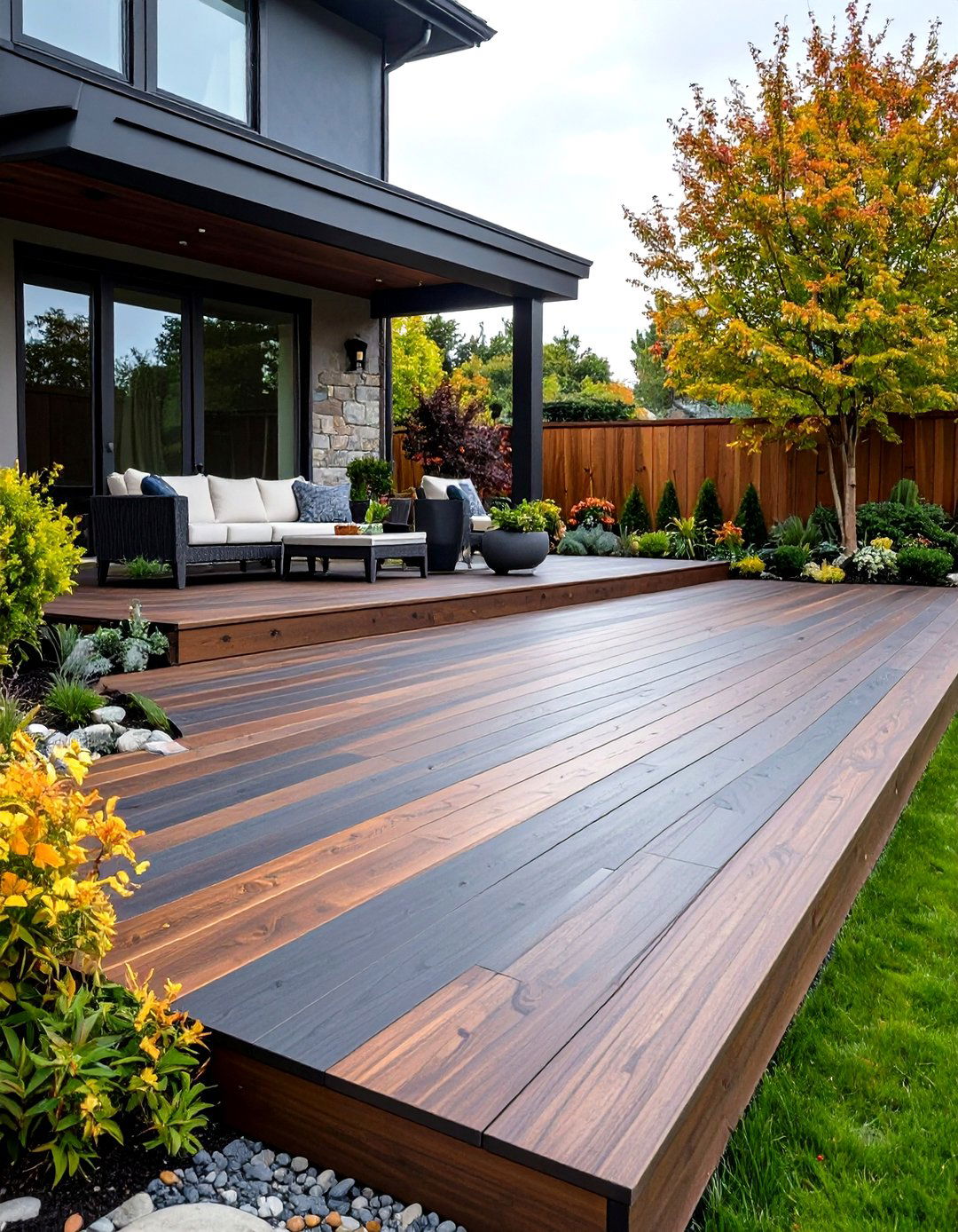Chestnut and Charcoal Gray - 20 Two Tone Deck Color Schemes