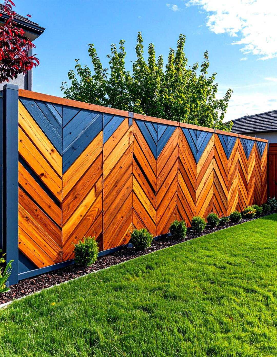Chevron Pattern Pallet Fence - 20 Pallet Fence Ideas