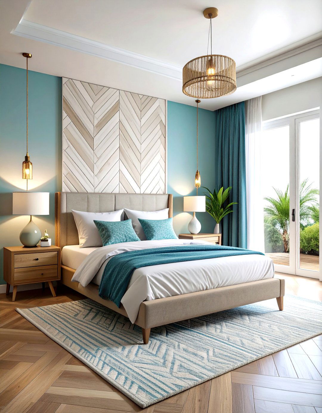 Chevron Pattern Wood Trim Accent Wall - 20 Wood Trim Accent Wall Ideas