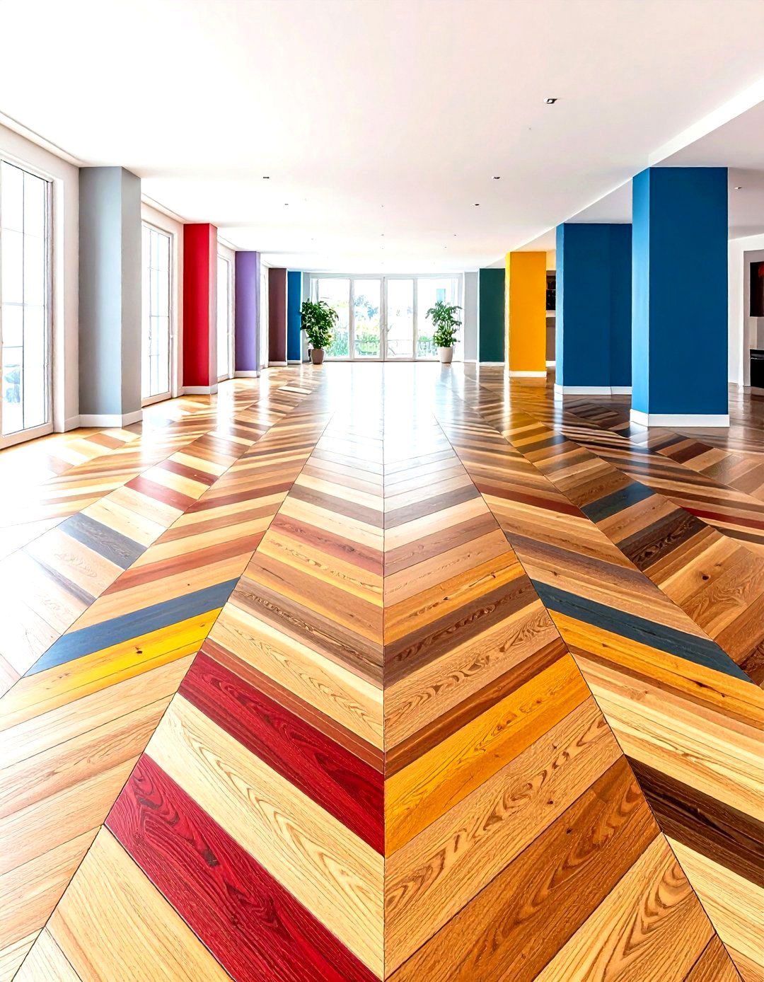 Chevron Wood Floor Design - 20 Wood Floor Design Ideas