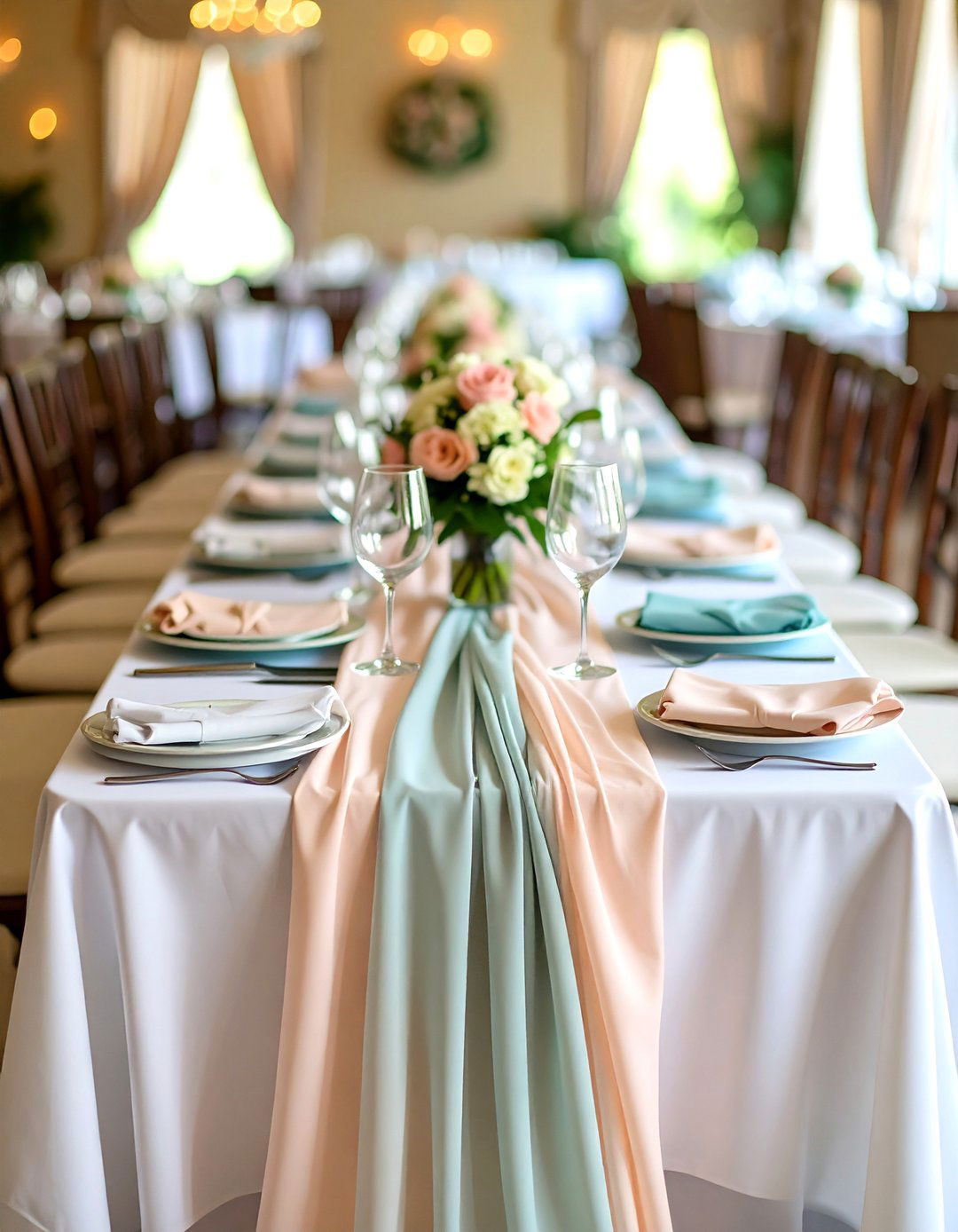 Chiffon Event Runner - 20 Table Runner Ideas